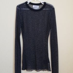 Urban outfitters see through glitter top